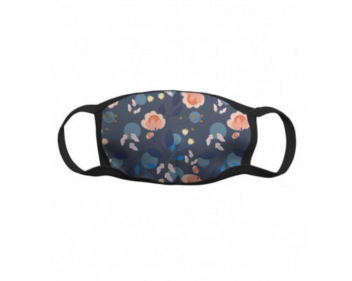 Многоразовая тканевая защитная маска Цветы