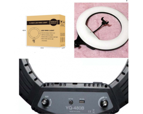 Профессиональная лампа YQ-480B 45 см усиленный штатив в комплекте