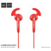 Проводные наушники HOCO M6 sport, Jack 3.5mm, 1.2 м, красный, контроллер с микрофоном