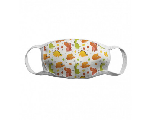Многоразовая тканевая защитная маска Динозавры