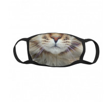 Многоразовая тканевая защитная маска Кот