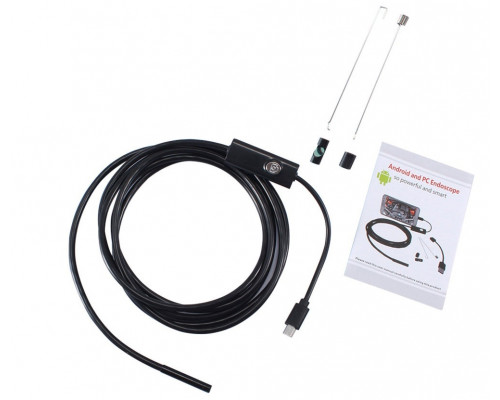 Эндоскоп гибкая камера для смартфона на Android и PC 2 м