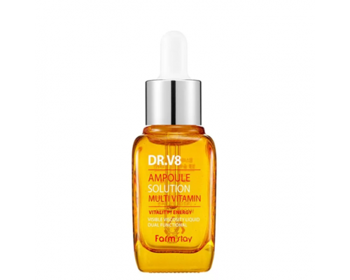 Farmstay Осветляющая витаминная сыворотка для лица Dr. V8 Multi Vitamin Ampoule Solution