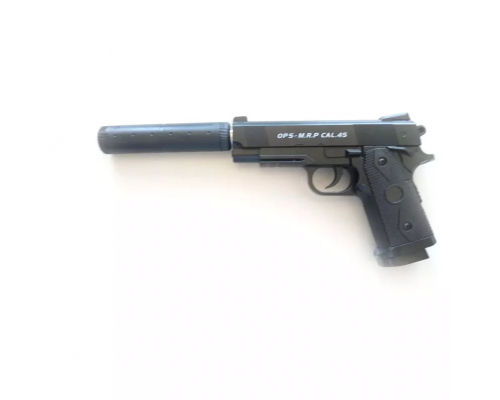 Металлический пистолет для страйкбола с глушителем Air Soft Gun C9+