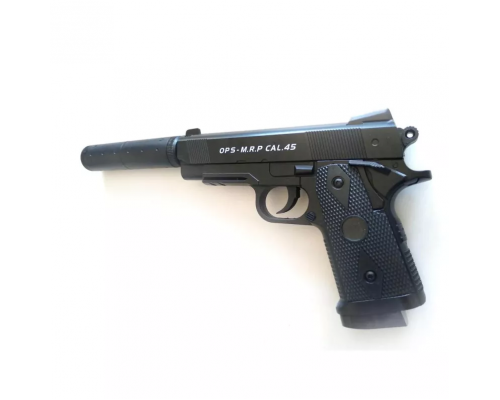Металлический пистолет для страйкбола с глушителем Air Soft Gun C9+