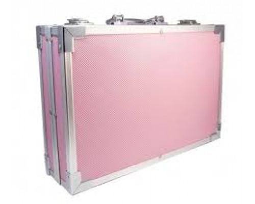 Набор для рисования с масляными красками в чемодане 145 предметов розовый