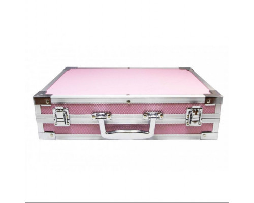 Набор для рисования с масляными красками в чемодане 145 предметов розовый