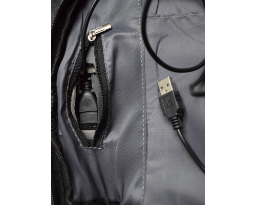 Сумка-рюкзак с USB портом Sheng Ming Wei серая
