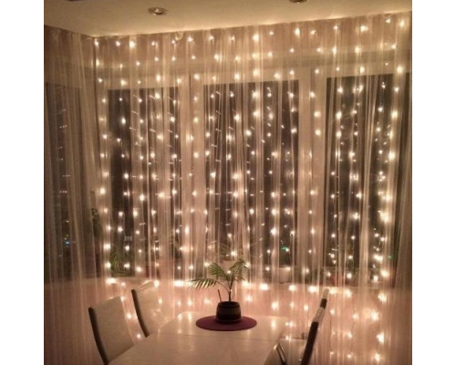 Гирлянда Дождь Тёплое белое свечение 3*2 метра