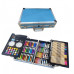 Набор для рисования с масляными красками в чемодане 145 предметов голубой
