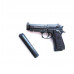 Пистолет для страйкбола с глушителем Airsoft Gun C18+ (Beretta M9A1)