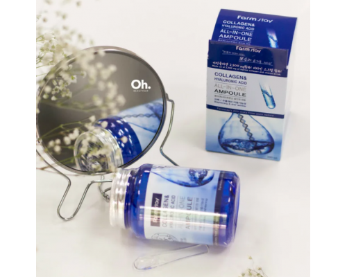 FarmStay Многофункциональная сыворотка с коллагеном и гиалуроновой кислотой Collagen & Hyaluronic Acid