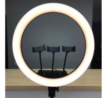 Кольцевая LED лампа для селфи с голосовым управлением YS450ai