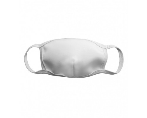 Многоразовая тканевая защитная маска однотонная белый