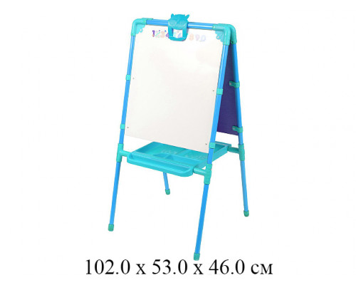 Мольберт с большим пеналом голубой