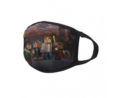 Многоразовая тканевая защитная маска Minecraft