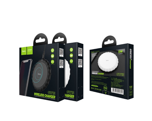 Беспроводное зарядное устройство HOCO CW13 Sensible, 2A, 5W, белый