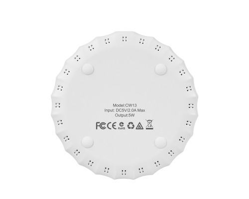 Беспроводное зарядное устройство HOCO CW13 Sensible, 2A, 5W, белый