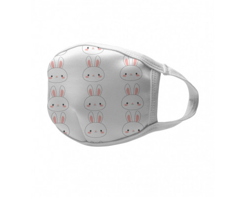 Многоразовая тканевая защитная маска Зайчик