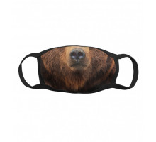 Многоразовая тканевая защитная маска Мишка