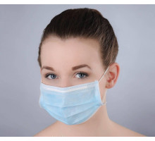 Трёхслойная защитная маска одноразовая упаковка 10 штук