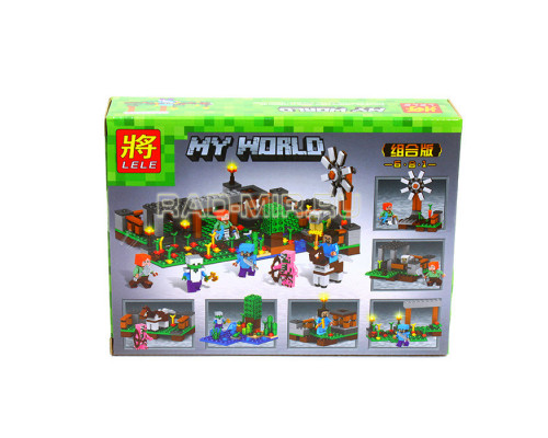 Набор из 6 конструкторов Майнкрафт Ветряная мельница