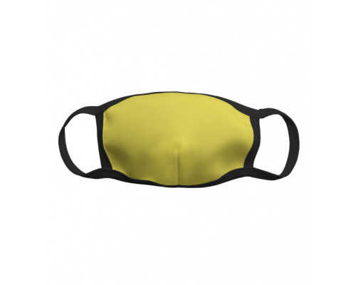 Многоразовая тканевая защитная маска однотонная желтая