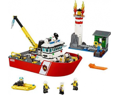 Конструктор Cities Пожарный катер 450 деталей