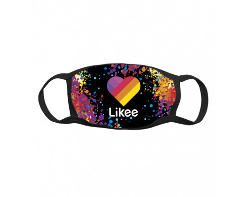 Многоразовая тканевая защитная маска Разноцветный лайк