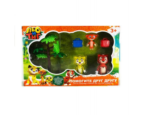 Игровой набор Лео и Тиг с чемоданами и деревом