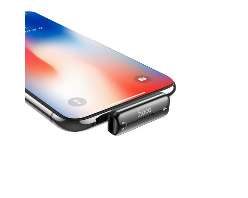 Переходник HOCO LS27, Lightning - Dual Lightning, серый